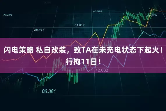 闪电策略 私自改装，致TA在未充电状态下起火！行拘11日！
